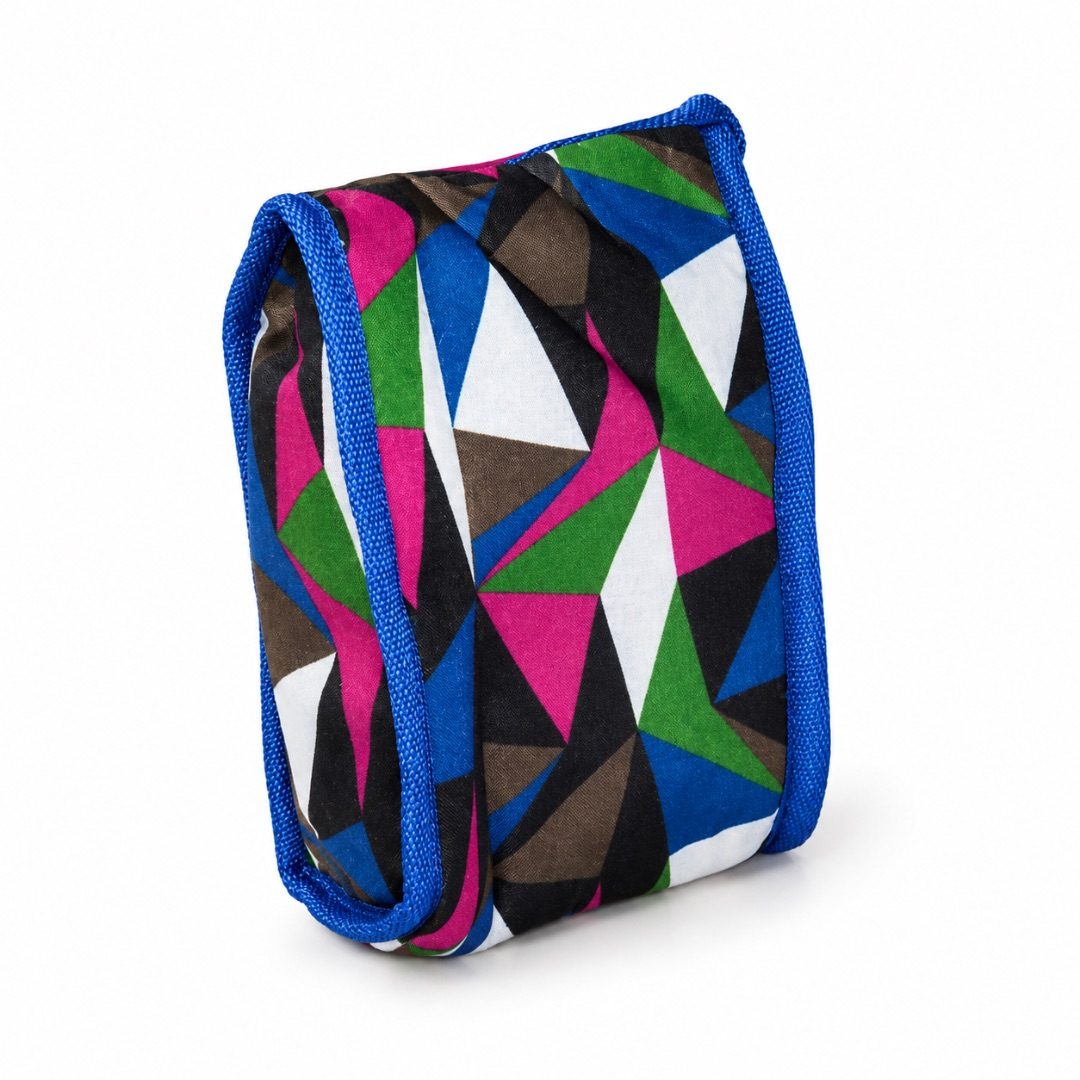 Geometric Pattern Multi Compartment Travel Toiletry Bag